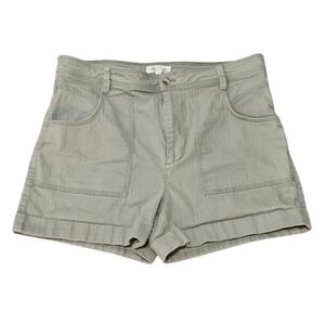 Madewell Shorts Women Size 32 Olive Green High Rise Utility Pocket Comfort